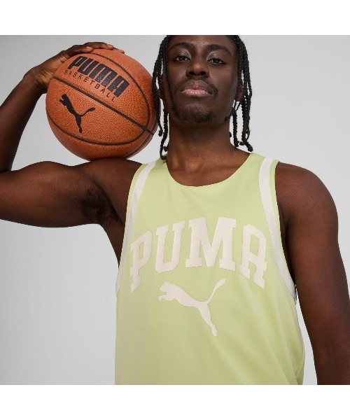 PUMA（プーマ）の「PUMA DUNKED IN FLORALS JERSEY（プーマ ダンク イン フローラル ジャージ）（タンクトップ・メンズ・グリーン系・LARGE/MEDIUM/X-LARGE）」の4枚目の写真