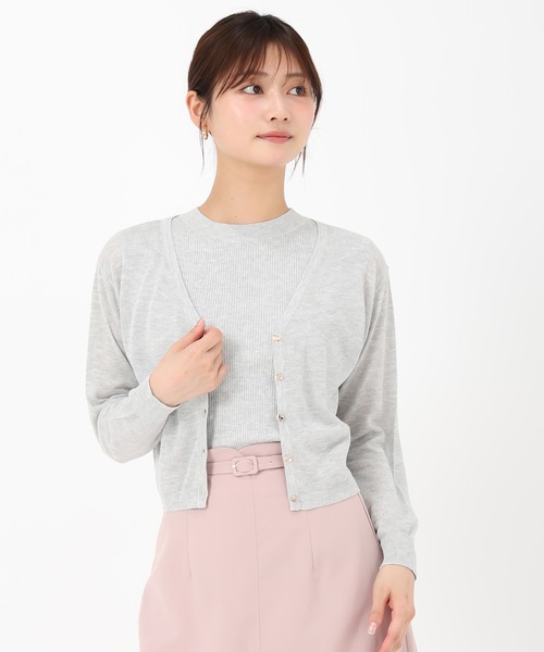 MISCH MASCH(ミッシュマッシュ)の「ラメシアーVネックカーディガン(カーディガン/ボレロ・レディース・ブラック/ブルー/グレー/ホワイト・フリ-)」の19枚目の写真