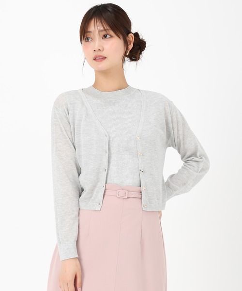 MISCH MASCH(ミッシュマッシュ)の「ラメシアーVネックカーディガン(カーディガン/ボレロ・レディース・ブラック/ブルー/グレー/ホワイト・フリ-)」の18枚目の写真