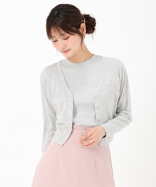 MISCH MASCH(ミッシュマッシュ)の「ラメシアーVネックカーディガン(カーディガン/ボレロ・レディース・ブラック/ブルー/グレー/ホワイト・フリ-)」の17枚目の写真