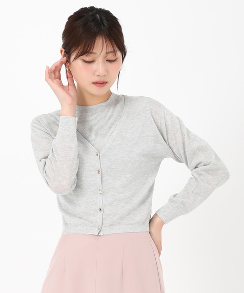 MISCH MASCH(ミッシュマッシュ)の「ラメシアーVネックカーディガン(カーディガン/ボレロ・レディース・ブラック/ブルー/グレー/ホワイト・フリ-)」の21枚目の写真