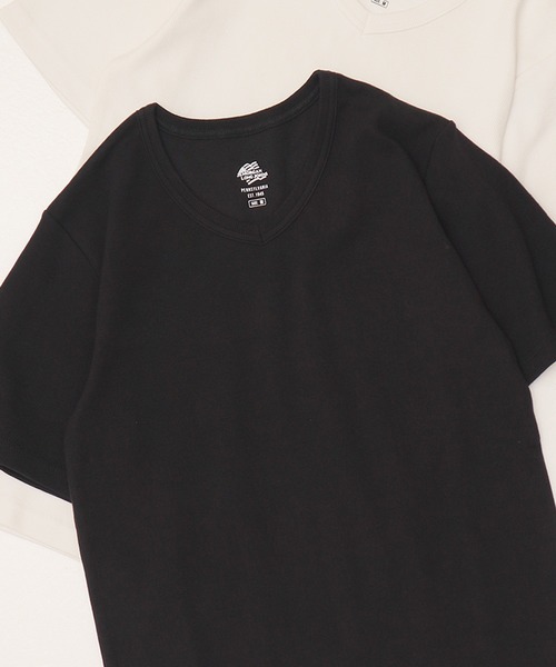 JEMORGAN（ジェーイーモーガン）の「【JEMORGAN / ジェーイーモーガン】テレコ半袖ＶネックＴシャツ（Tシャツ/カットソー・メンズ・グレー/ホワイト/ブラック・M/L/XL）」の2枚目の写真