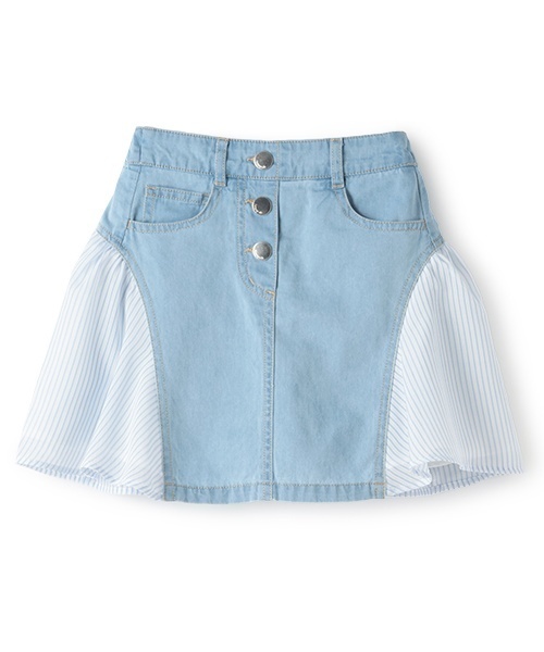kate spade new york kids(ケイトスペードニューヨーク)の「ガールズ ストライプ切り替えデニムスカート(スカート・キッズ・サックスブルー・140cm/150cm/160cm)」の9枚目の写真