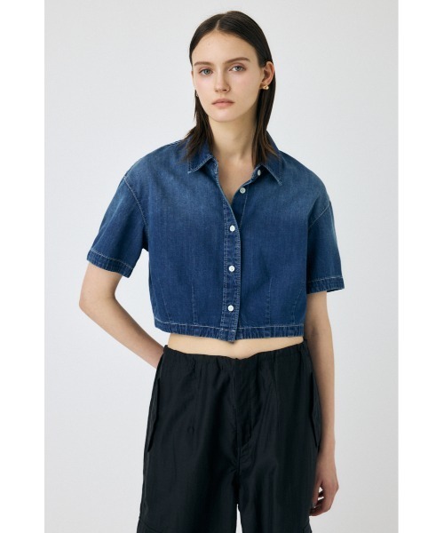 MOUSSY(マウジー)の「【セットアップ対応】DENIM CROP シャツ(シャツ/ブラウス・レディース・ブルー/ワンウォッシュ・FREE)」の20枚目の写真