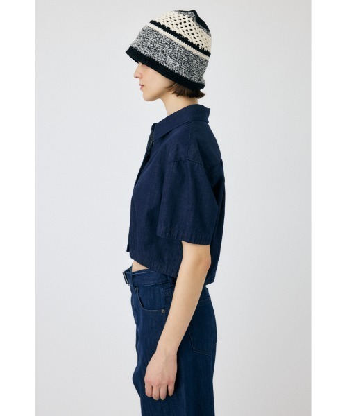 MOUSSY(マウジー)の「【セットアップ対応】DENIM CROP シャツ(シャツ/ブラウス・レディース・ブルー/ワンウォッシュ・FREE)」の10枚目の写真