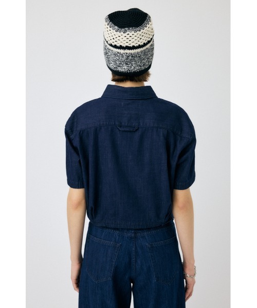 MOUSSY(マウジー)の「【セットアップ対応】DENIM CROP シャツ(シャツ/ブラウス・レディース・ブルー/ワンウォッシュ・FREE)」の9枚目の写真