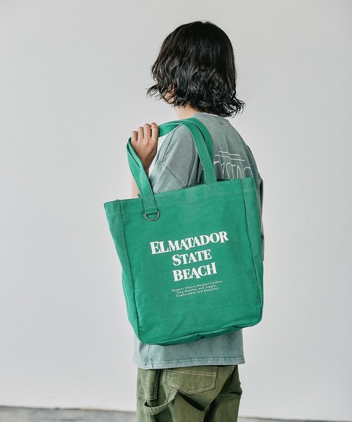 BAYFLOWトートバッグ BAYFLOW トートバッグ ショルダーZIPロゴトート Lサイズ