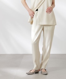 ダブルクロスゴムベルトテーパードパンツ (セットアップ可)