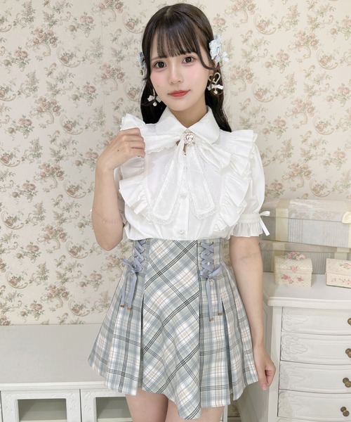 ROJITA（ロジータ）の「ボウタイフリルブラウス（シャツ/ブラウス・レディース・ホワイト/ピンク/ブラック・FREE）」の10枚目の写真