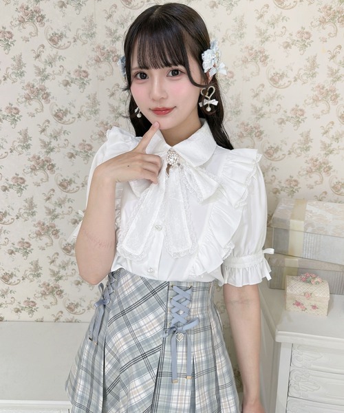 現行✨ほぼ未使用✨ポロ ラルフローレン フリルブラウス ボウタイ フリル 花 ボウタイフリルブラウス（シャツ/ブラウス）｜ROJITA（ロジータ