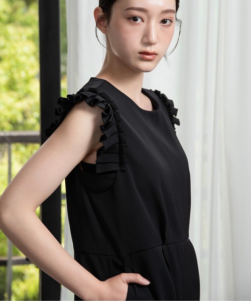 I_am（アイアム）の「pleats combinaison / プリーツコンビネゾン（つなぎ/オールインワン・レディース・アイボリー/ブラック・SMALL/MEDIUM）」の13枚目の写真