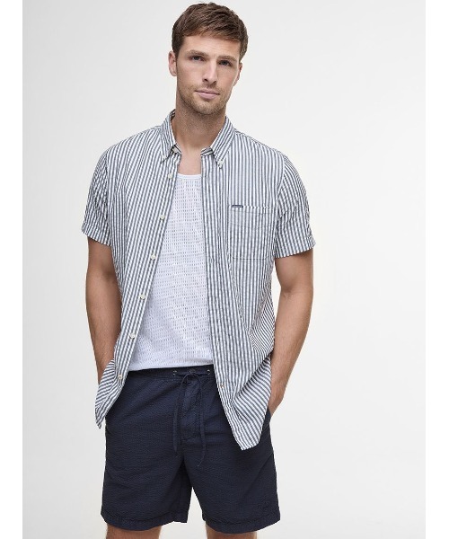 Barbour(バブアー)の「シアサッカー リラックス ショーツ(その他パンツ・メンズ・ネイビー/ライトベージュ・LARGE/SMALL/MEDIUM)」の11枚目の写真