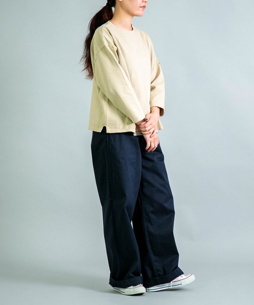 【OMNIGOD】オムニゴッド ウール 100% スラックス Size2(M) OMNIGOD mens / オムニゴッド] ツイル USカーキトラウザー