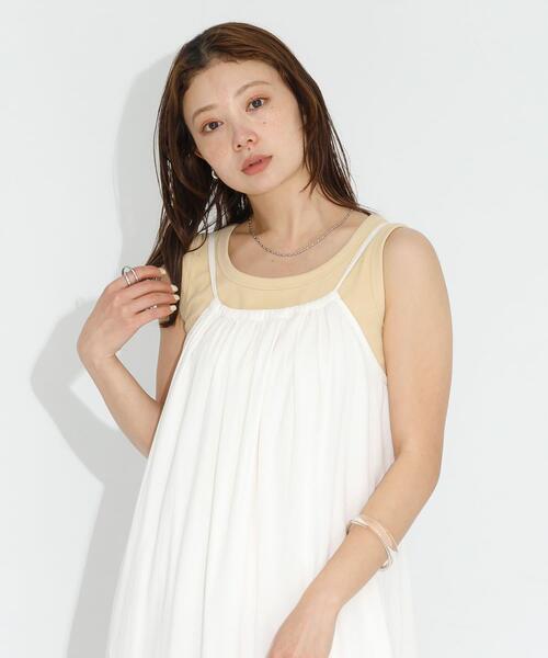 URBAN RESEARCH Sonny Label（アーバンリサーチサニーレーベル）の「フライス/ジャガードタンクトップ（タンクトップ・レディース・ブラック系その他/オフホワイト/グレー系その他/ブラック/イエロー系その他・FREE）」の15枚目の写真