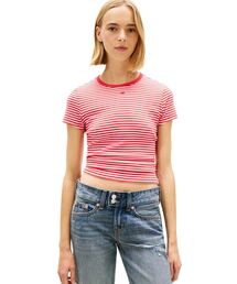 スリムエッセンシャルリブショートスリーブTシャツ