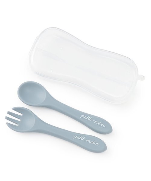 petit main（プティマイン）の「シリコンカトラリー/L（カトラリー・キッズ・ライトピンク/ブルーグレー/ブラウン・F）」の2枚目の写真