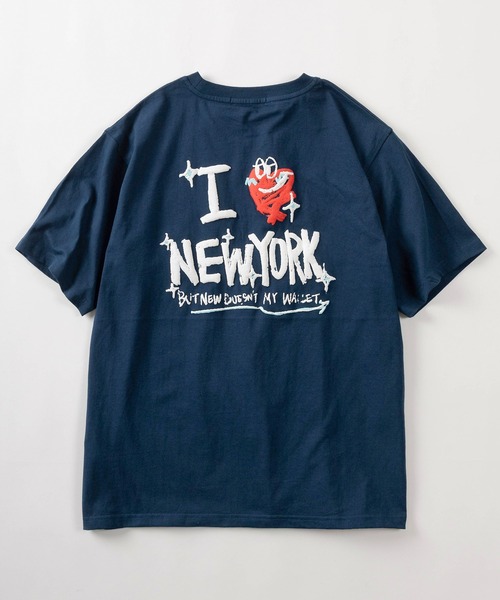 セール】【82】ハートワンポイント刺繍 発泡プリントTシャツ