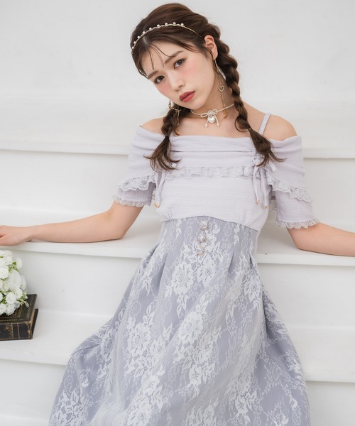 オフショルドッキングワンピース（ワンピース）｜couture BY ROJITA