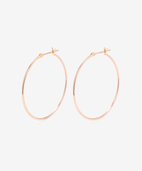 ESTELLE(エステール)の「K10 ピンクゴールド フープ ピアス ESTELLE/エステール(ピアス(両耳用)・レディース・ピンクゴールド・-)」の1枚目の写真