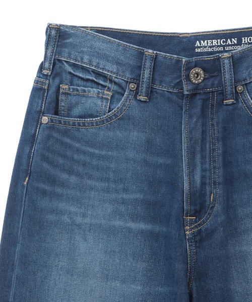 AMERICAN HOLIC（アメリカンホリック）の「接触冷感 ワイドデニム（デニムパンツ・レディース・インディゴブルー/ライトインディゴブルー・S/M/L）」の15枚目の写真