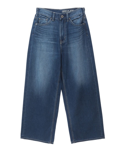 AMERICAN HOLIC（アメリカンホリック）の「接触冷感 ワイドデニム（デニムパンツ・レディース・インディゴブルー/ライトインディゴブルー・S/M/L）」の21枚目の写真