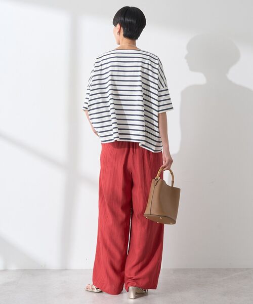 AMERICAN HOLIC（アメリカンホリック）の「バスクボーダー半袖プルオーバー（Tシャツ/カットソー・レディース・ブラック/ブルー/ピンク/ネイビー/イエロー・M/L）」の15枚目の写真