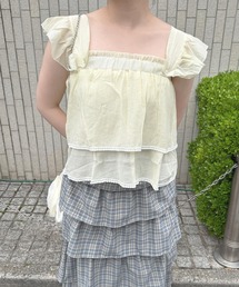 【ZOZO限定】2wayコットンフリルブラウス