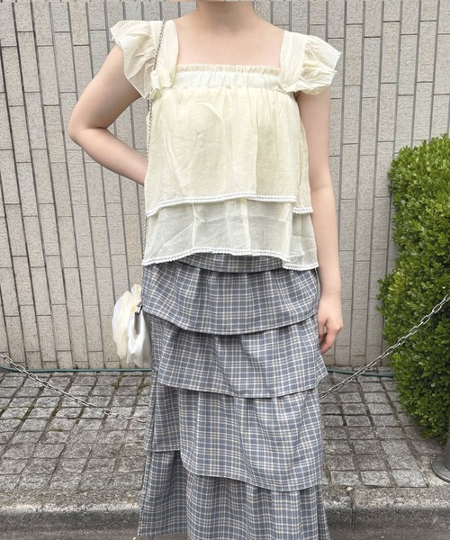 frunco（フランコ）の「【ZOZO限定】2wayコットンフリルブラウス（シャツ/ブラウス・レディース・ホワイト/アイボリー/グリーン・MEDIUM）」の6枚目の写真