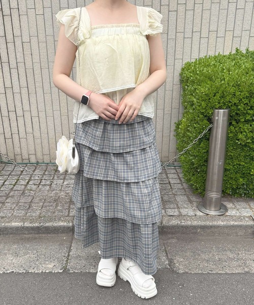 frunco（フランコ）の「【ZOZO限定】2wayコットンフリルブラウス（シャツ/ブラウス・レディース・ホワイト/アイボリー/グリーン・MEDIUM）」の7枚目の写真