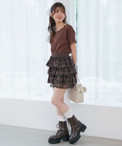 MAJESTIC LEGON（マジェスティックレゴン）の「タンクソールレースアップブーツ（ブーツ・レディース・ブラウン/ブラウン系その他2/ブラック・SMALL/MEDIUM/LARGE/X-LARGE）」の18枚目の写真