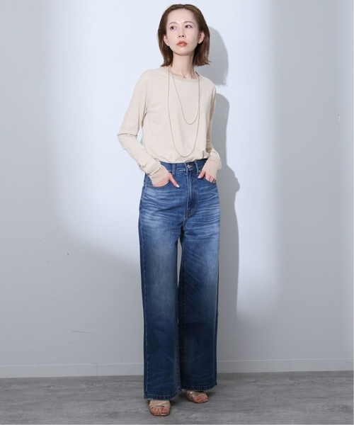 SLOBE IENA(スローブイエナ)の「《追加》レイヤードスリーブロンTEE(Tシャツ/カットソー・レディース・ホワイト/アイボリー/ブラック/ピンク系その他・FREE)」の8枚目の写真