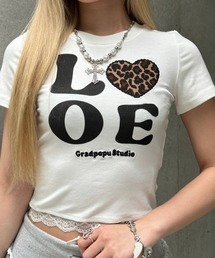 レオパードLOVEクロップドTシャツ