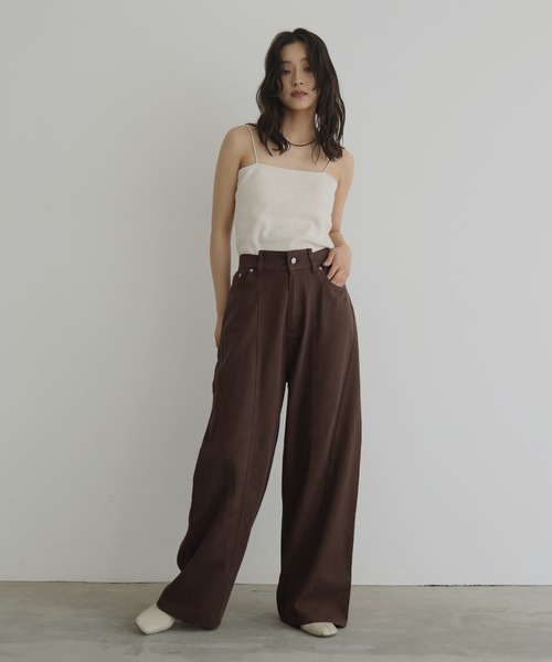 セール】パネルデザインツイルパンツ（デニムパンツ）｜hellam（へラム