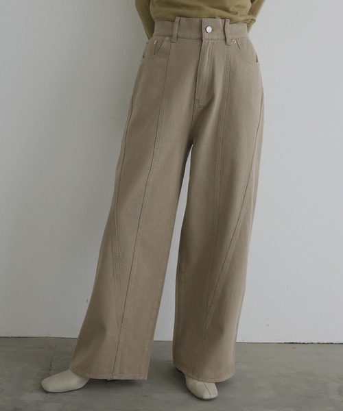 エクスリム  パネルデザインデニムパンツ 中古 BS99 セール】パネルデザインツイルパンツ（デニムパンツ）｜hellam（へラム