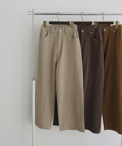 セール】パネルデザインツイルパンツ（デニムパンツ）｜hellam（へラム