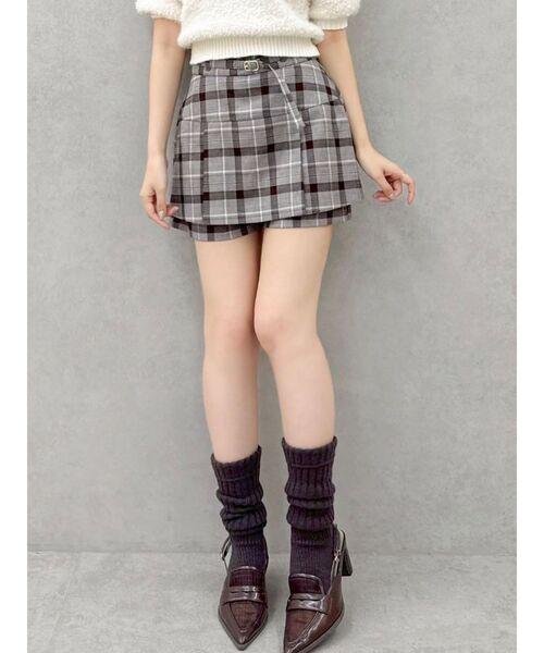 dazzlin（ダズリン）の「【セットアップ対応】レイヤードスカートパンツ（スカート・レディース・その他1/ブラウン/アイボリー/チャコールグレー・MEDIUM/SMALL）」の22枚目の写真