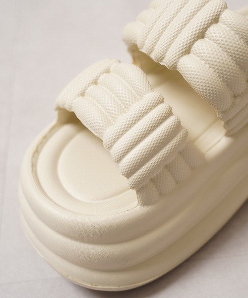 1111clothing（ワンフォークロージング）の「軽量 厚底サンダル / Lightweight thick-soled sandals（サンダル・レディース・オフホワイト/ブラック/ベージュ・L/M/S）」の16枚目の写真