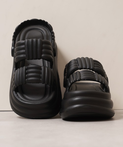 1111clothing（ワンフォークロージング）の「軽量 厚底サンダル / Lightweight thick-soled sandals（サンダル・レディース・オフホワイト/ブラック/ベージュ・L/M/S）」の8枚目の写真