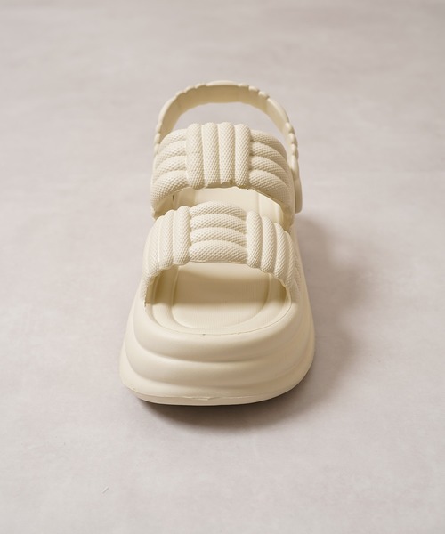 1111clothing（ワンフォークロージング）の「軽量 厚底サンダル / Lightweight thick-soled sandals（サンダル・レディース・オフホワイト/ブラック/ベージュ・L/M/S）」の12枚目の写真
