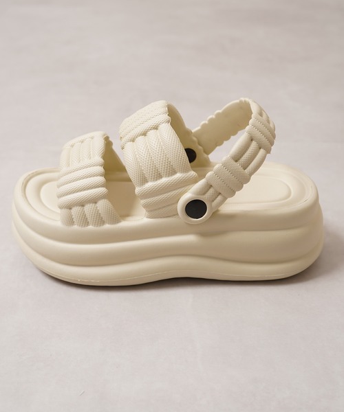 1111clothing（ワンフォークロージング）の「軽量 厚底サンダル / Lightweight thick-soled sandals（サンダル・レディース・オフホワイト/ブラック/ベージュ・L/M/S）」の13枚目の写真