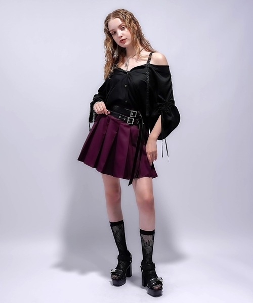 HARE（ハレ）の「ダブルベルトスカパン(HARE)（その他パンツ・レディース・パープル/ブラック・FREE）」の4枚目の写真