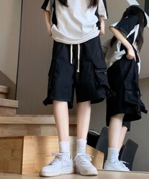 MASHIRO（マシロ）の「【MASHIRO】ハーフ丈ワイドカラーパンツ/ウエストゴム/ストリート ノームコア(MA/EK96)（その他パンツ）」