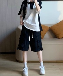 MASHIRO（マシロ）の「【MASHIRO】ハーフ丈ワイドカラーパンツ/ウエストゴム/ストリート ノームコア(MA/EK96)（その他パンツ）」