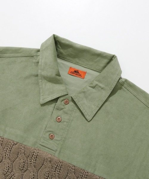 KRIFF MAYER Lady's Collection（クリフメイヤーレディースコレクション）の「【柔らかい･襟付き】コーデュロイドッキングニット（ニット/セーター・レディース・ベージュ/オレンジ/ネイビー/ライトグレー・MEDIUM/LARGE）」の11枚目の写真