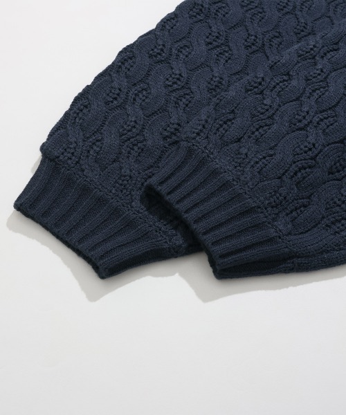 KRIFF MAYER Lady's Collection（クリフメイヤーレディースコレクション）の「【柔らかい･襟付き】コーデュロイドッキングニット（ニット/セーター・レディース・ベージュ/オレンジ/ネイビー/ライトグレー・MEDIUM/LARGE）」の12枚目の写真