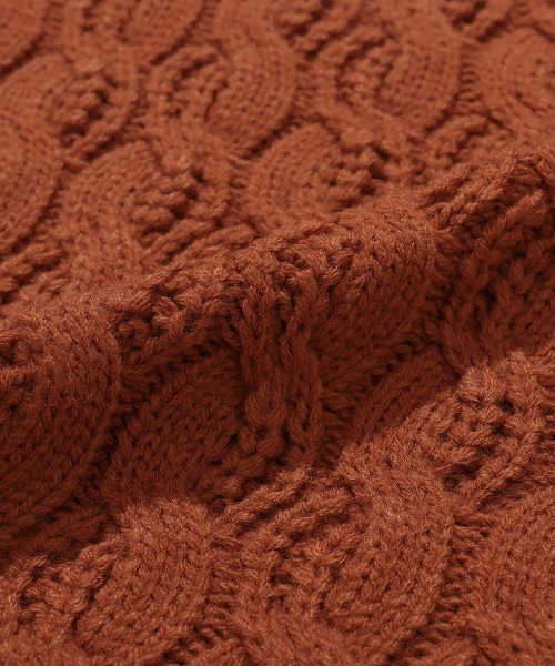 KRIFF MAYER Lady's Collection（クリフメイヤーレディースコレクション）の「【柔らかい･襟付き】コーデュロイドッキングニット（ニット/セーター・レディース・ベージュ/オレンジ/ネイビー/ライトグレー・MEDIUM/LARGE）」の14枚目の写真