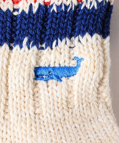 NOLLEY’S（ノーリーズ）の「【ANONYMOUSISM/ アノニマスイズム】別注クジラクォーターラインソックス（ソックス/靴下・メンズ・ブルー系その他6/グレー系その他/ホワイト系その他2/ホワイト系その他3・FREE）」の7枚目の写真