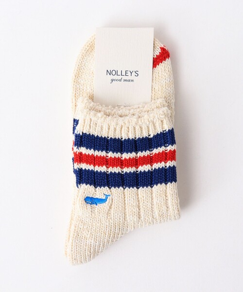 NOLLEY’S（ノーリーズ）の「【ANONYMOUSISM/ アノニマスイズム】別注クジラクォーターラインソックス（ソックス/靴下・メンズ・ブルー系その他6/グレー系その他/ホワイト系その他2/ホワイト系その他3・FREE）」の9枚目の写真