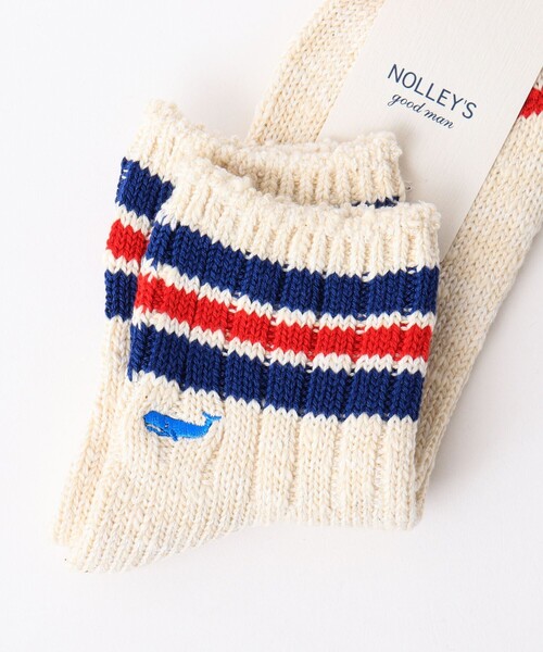 NOLLEY’S（ノーリーズ）の「【ANONYMOUSISM/ アノニマスイズム】別注クジラクォーターラインソックス（ソックス/靴下・メンズ・ブルー系その他6/グレー系その他/ホワイト系その他2/ホワイト系その他3・FREE）」の10枚目の写真