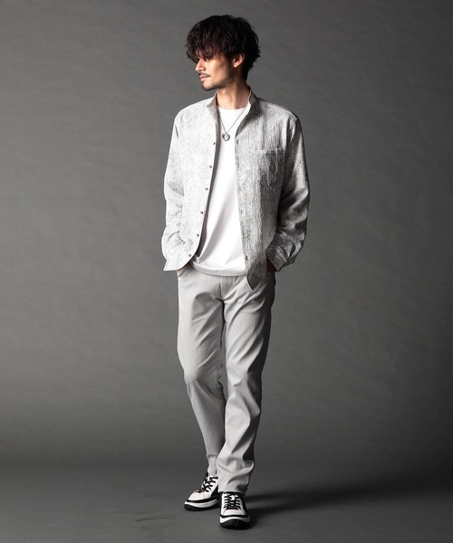 NICOLE CLUB FOR MEN(ニコルクラブフォーメン)の「ガムストレッチヘリンボンパンツ(その他パンツ・メンズ・オフホワイト/ネイビー系/ブラック/ベージュ・MEDIUM/LARGE/X-LARGE/SMALL)」の5枚目の写真